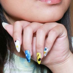 Colorful Almond Press On Nails